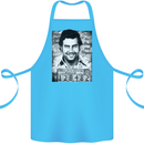 Pablo Escobar Mug Shot Cotton Apron 100% Organic Turquoise