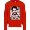 Pablo Escobar Mug Shot Kids Sweatshirt Jumper Bright Red