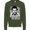 Pablo Escobar Mug Shot Kids Sweatshirt Jumper Forest Green