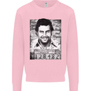 Pablo Escobar Mug Shot Kids Sweatshirt Jumper Light Pink