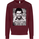 Pablo Escobar Mug Shot Kids Sweatshirt Jumper Maroon