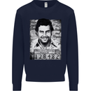 Pablo Escobar Mug Shot Kids Sweatshirt Jumper Navy Blue