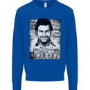 Pablo Escobar Mug Shot Kids Sweatshirt Jumper Royal Blue