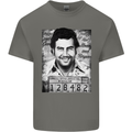 Pablo Escobar Mug Shot Kids T-Shirt Childrens Charcoal