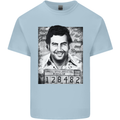 Pablo Escobar Mug Shot Kids T-Shirt Childrens Light Blue