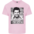 Pablo Escobar Mug Shot Kids T-Shirt Childrens Light Pink