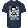 Pablo Escobar Mug Shot Kids T-Shirt Childrens Navy Blue