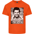 Pablo Escobar Mug Shot Kids T-Shirt Childrens Orange