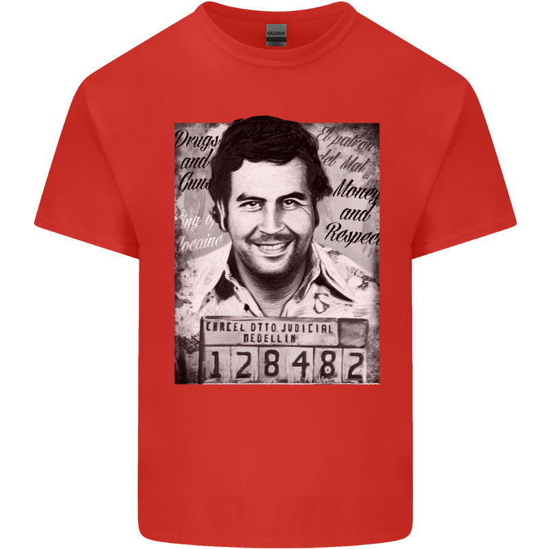 Pablo Escobar Mug Shot Kids T-Shirt Childrens Red