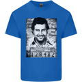 Pablo Escobar Mug Shot Kids T-Shirt Childrens Royal Blue