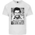 Pablo Escobar Mug Shot Kids T-Shirt Childrens White