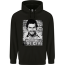 Pablo Escobar Mug Shot Mens 80% Cotton Hoodie Black