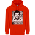 Pablo Escobar Mug Shot Mens 80% Cotton Hoodie Bright Red
