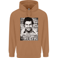 Pablo Escobar Mug Shot Mens 80% Cotton Hoodie Caramel Latte