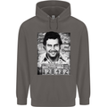 Pablo Escobar Mug Shot Mens 80% Cotton Hoodie Charcoal