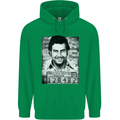 Pablo Escobar Mug Shot Mens 80% Cotton Hoodie Irish Green