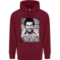 Pablo Escobar Mug Shot Mens 80% Cotton Hoodie Maroon