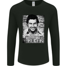 Pablo Escobar Mug Shot Mens Long Sleeve T-Shirt Black