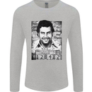 Pablo Escobar Mug Shot Mens Long Sleeve T-Shirt Sports Grey