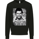 Pablo Escobar Mug Shot Mens Sweatshirt Jumper Black