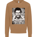 Pablo Escobar Mug Shot Mens Sweatshirt Jumper Caramel Latte