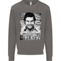 Pablo Escobar Mug Shot Mens Sweatshirt Jumper Charcoal