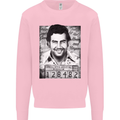 Pablo Escobar Mug Shot Mens Sweatshirt Jumper Light Pink