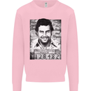Pablo Escobar Mug Shot Mens Sweatshirt Jumper Light Pink