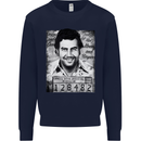 Pablo Escobar Mug Shot Mens Sweatshirt Jumper Navy Blue