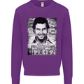 Pablo Escobar Mug Shot Mens Sweatshirt Jumper Purple