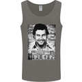 Pablo Escobar Mug Shot Mens Vest Tank Top Charcoal