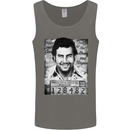 Pablo Escobar Mug Shot Mens Vest Tank Top Charcoal