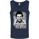 Pablo Escobar Mug Shot Mens Vest Tank Top Navy Blue