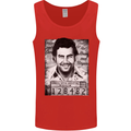 Pablo Escobar Mug Shot Mens Vest Tank Top Red