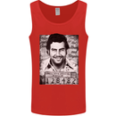 Pablo Escobar Mug Shot Mens Vest Tank Top Red
