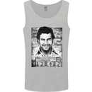 Pablo Escobar Mug Shot Mens Vest Tank Top Sports Grey