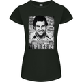 Pablo Escobar Mug Shot Womens Petite Cut T-Shirt Black