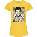 Pablo Escobar Mug Shot Womens Petite Cut T-Shirt Yellow