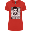 Pablo Escobar Mug Shot Womens Wider Cut T-Shirt Red