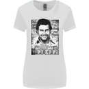 Pablo Escobar Mug Shot Womens Wider Cut T-Shirt White