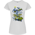 Pablo Escobar Power Money Respect Womens Petite Cut T-Shirt White