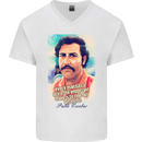 Pablo Escobar Quote Cocaine Drug Culture Mens V-Neck Cotton T-Shirt White