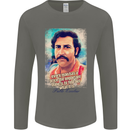 Pablo Escobar Quote Mens Long Sleeve T-Shirt Charcoal