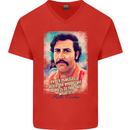 Pablo Escobar Quote Mens V-Neck Cotton T-Shirt Red