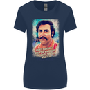 Pablo Escobar Quote Womens Wider Cut T-Shirt Navy Blue