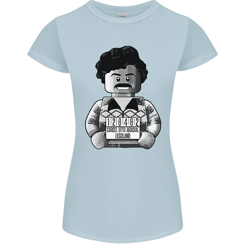 Pablo Escobar Womens Petite Cut T-Shirt Light Blue