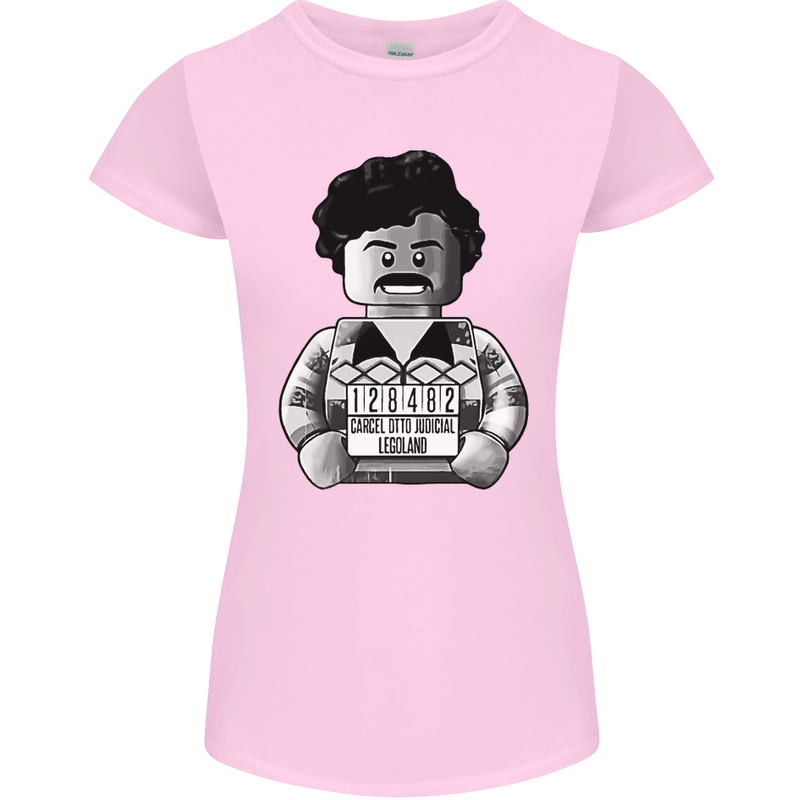 Pablo Escobar Womens Petite Cut T-Shirt Light Pink
