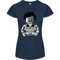 Pablo Escobar Womens Petite Cut T-Shirt Navy Blue