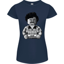 Pablo Escobar Womens Petite Cut T-Shirt Navy Blue