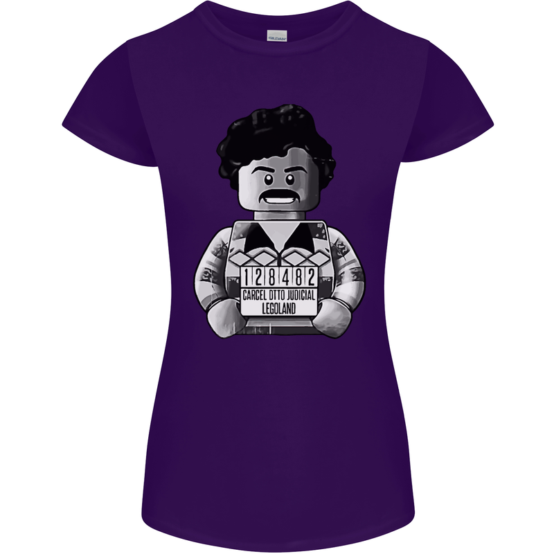 Pablo Escobar Womens Petite Cut T-Shirt Purple